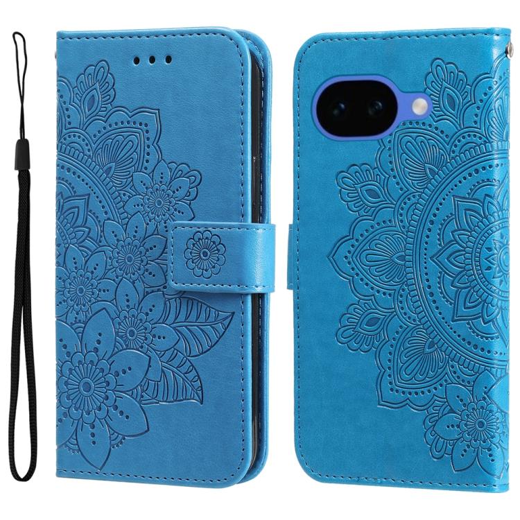Seven-petal Flowers Embossing Leather Phone Case, For Google Pixel 11 Pro XL, For Google Pixel 11 / Pixel 11 Pro, For Google Pixel 10a, For Google Pixel 9a, For Google Pixel 9 Pro, For Google Pixel 9, For Google Pixel 8a, For Google Pixel 8 Pro        ...