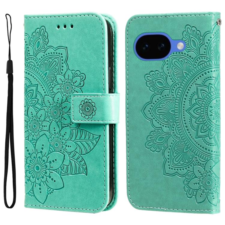 Seven-petal Flowers Embossing Leather Phone Case, For Google Pixel 11 Pro XL, For Google Pixel 11 / Pixel 11 Pro, For Google Pixel 10a, For Google Pixel 9a, For Google Pixel 9 Pro, For Google Pixel 9, For Google Pixel 8a, For Google Pixel 8 Pro        ...