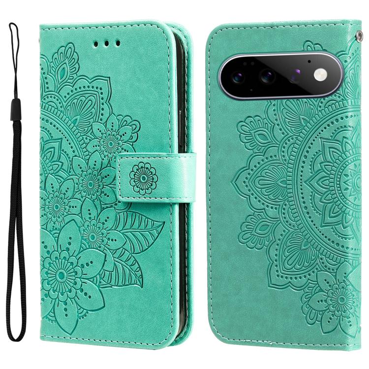 Seven-petal Flowers Embossing Leather Phone Case, For Google Pixel 11a, For Google Pixel 11 Pro XL, For Google Pixel 11 / Pixel 11 Pro, For Google Pixel 10a, For Google Pixel 9a, For Google Pixel 9 Pro, For Google Pixel 9, For Google Pixel 8a          ...
