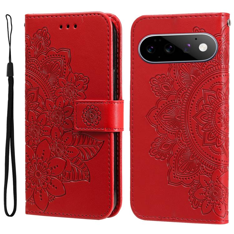 Seven-petal Flowers Embossing Leather Phone Case, For Google Pixel 11a, For Google Pixel 11 Pro XL, For Google Pixel 11 / Pixel 11 Pro, For Google Pixel 10a, For Google Pixel 9a, For Google Pixel 9 Pro, For Google Pixel 9, For Google Pixel 8a          ...