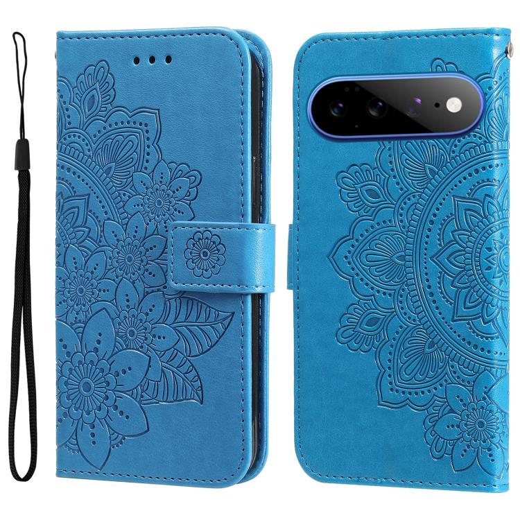 Seven-petal Flowers Embossing Leather Phone Case, For Google Pixel 11 Pro XL, For Google Pixel 11 / Pixel 11 Pro, For Google Pixel 10a, For Google Pixel 9a, For Google Pixel 9 Pro, For Google Pixel 9, For Google Pixel 8a, For Google Pixel 8 Pro        ...