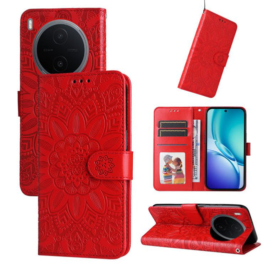 Embossed Sunflower Leather Phone Case, For vivo Y600 Pro 5G, For vivo Y21 5G 2026 / vivo Y05 4G, For vivo V70 FE 5G, For vivo S50 5G / V70 5G, For vivo Y500 Pro 5G, For vivo X300 Pro, For vivo X300, For vivo V60 Lite 4G / 5G, For vivo Y31 5G 2025