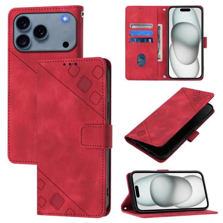 Skin-feel Embossed Leather Phone Case, For iPhone 18 Pro / 17 Pro, For iPhone 18 Pro Max / 17 Pro Max, For iPhone 17, For iPhone Air, For iPhone SE 2024, For iPhone 16 Pro Max, For iPhone 16 Pro, For iPhone 16 Plus