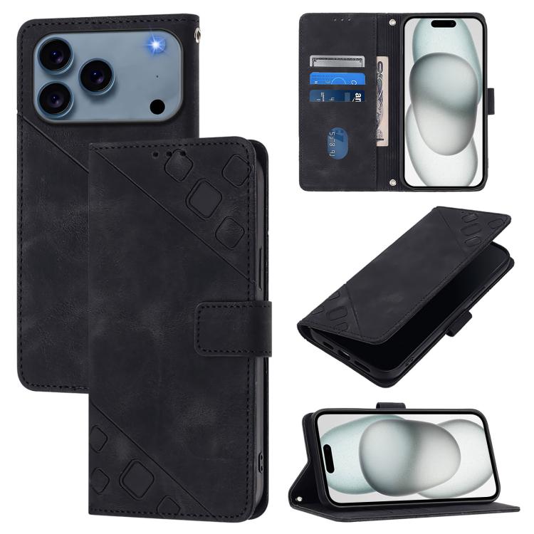 Skin-feel Embossed Leather Phone Case, For iPhone 18 Pro / 17 Pro, For iPhone 18 Pro Max / 17 Pro Max, For iPhone 17, For iPhone Air, For iPhone SE 2024, For iPhone 16 Pro Max, For iPhone 16 Pro, For iPhone 16 Plus