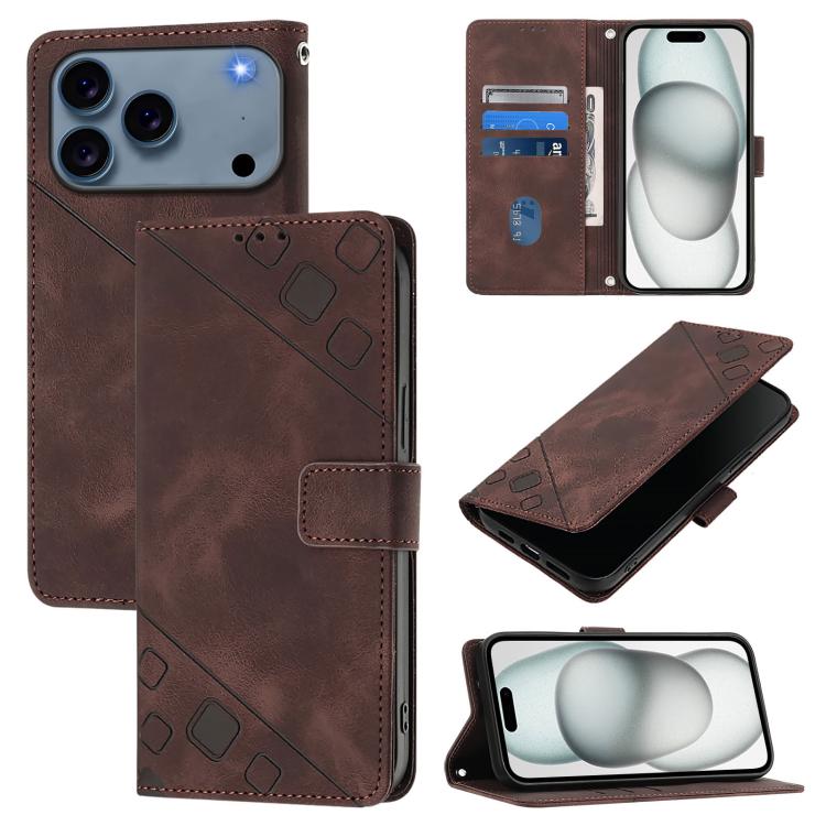 Skin-feel Embossed Leather Phone Case, For iPhone 18 Pro / 17 Pro, For iPhone 18 Pro Max / 17 Pro Max, For iPhone 17, For iPhone Air, For iPhone SE 2024, For iPhone 16 Pro Max, For iPhone 16 Pro, For iPhone 16 Plus