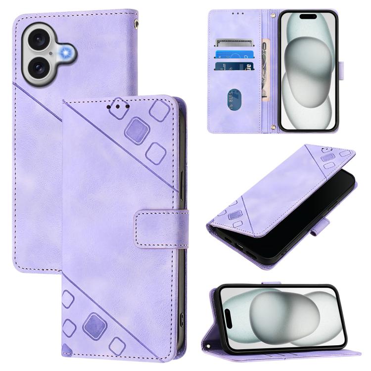 Skin-feel Embossed Leather Phone Case, For iPhone 18 Pro / 17 Pro, For iPhone 18 Pro Max / 17 Pro Max, For iPhone 17, For iPhone Air, For iPhone SE 2024, For iPhone 16 Pro Max, For iPhone 16 Pro, For iPhone 16 Plus