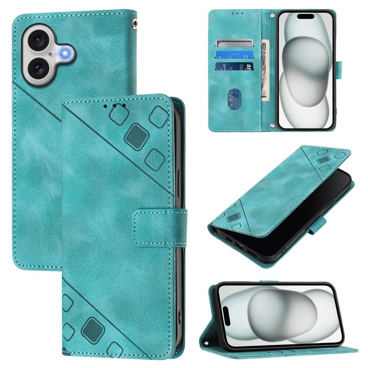Skin-feel Embossed Leather Phone Case, For iPhone 18 Pro / 17 Pro, For iPhone 18 Pro Max / 17 Pro Max, For iPhone 17, For iPhone Air, For iPhone SE 2024, For iPhone 16 Pro Max, For iPhone 16 Pro, For iPhone 16 Plus