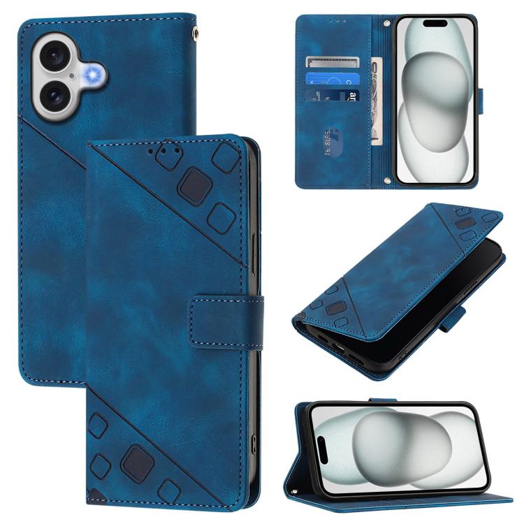 Skin-feel Embossed Leather Phone Case, For iPhone 18 Pro / 17 Pro, For iPhone 18 Pro Max / 17 Pro Max, For iPhone 17, For iPhone Air, For iPhone SE 2024, For iPhone 16 Pro Max, For iPhone 16 Pro, For iPhone 16 Plus