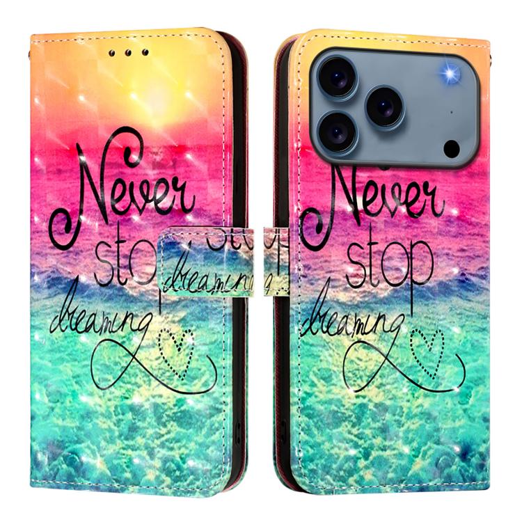 3D Painting Horizontal Flip Leather Phone Case, For iPhone 18 Pro / 17 Pro, For iPhone 18 Pro Max / 17 Pro Max, For iPhone 17e / 16e, For iPhone 17, For iPhone Air, For iPhone 16 Pro Max
