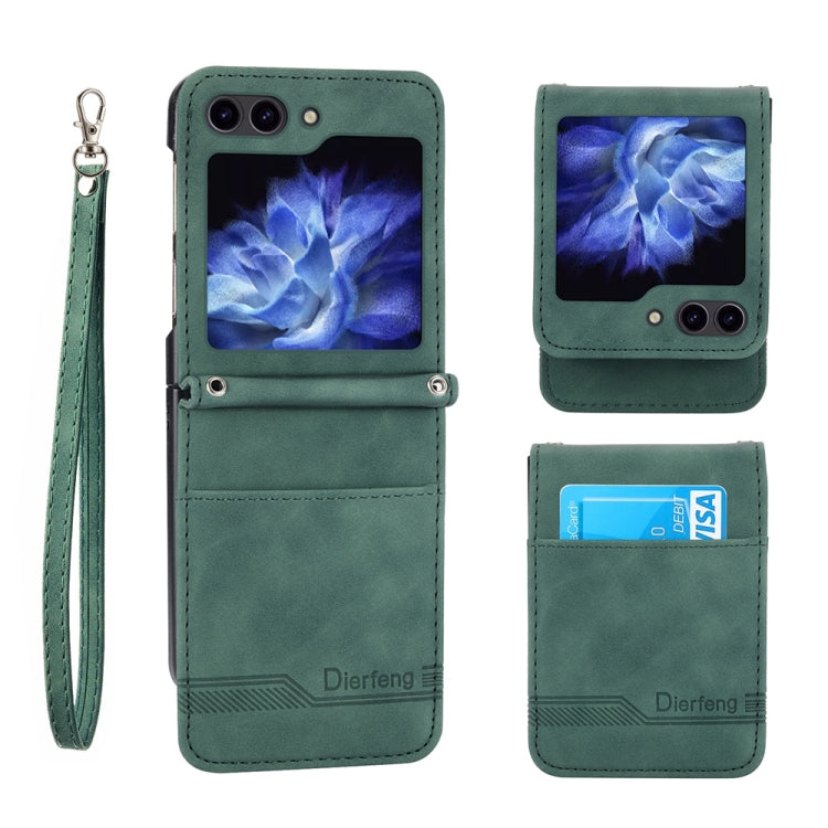 Dierfeng Dream Line TPU + PU Leather Phone Case, For Samsung Galaxy Z Flip6 / Flip7 FE, For Samsung Galaxy Z Fold6, For Samsung Galaxy Z Fold5, For Samsung Galaxy Z Flip5