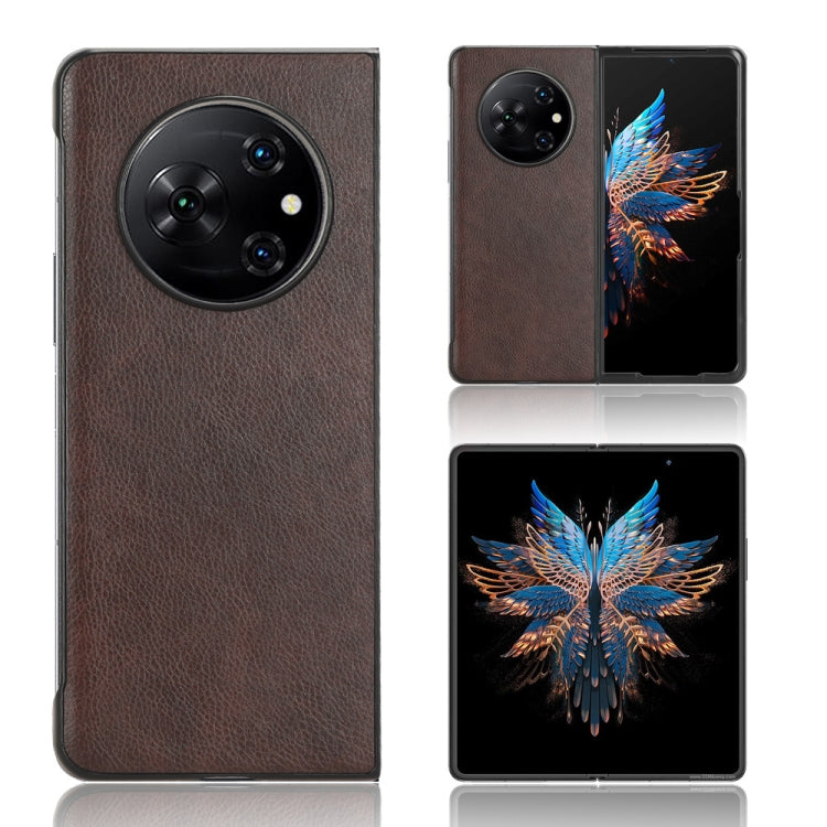 Litchi Texture Back Cover Phone Case, For Tecno Phantom V Fold