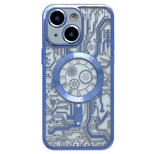 Electroplated Circuit Board Pattern MagSafe Phone Case, For iPhone 13, For iPhone 12, For iPhone 12 Pro Max, For iPhone 12 Pro, For iPhone 11 Pro Max, For iPhone 11