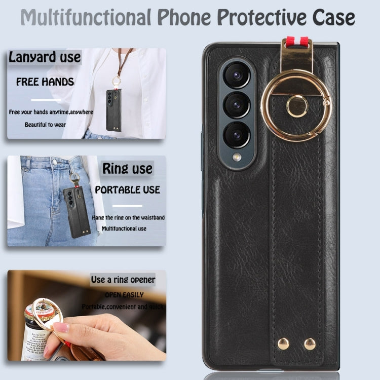 Wristband Leather Back Phone Case, For Samsung Galaxy Z Fold4, For Samsung Galaxy A05s 4G, For Samsung Galaxy S24 Ultra 5G, For Samsung Galaxy M34 5G, For Samsung Galaxy S24+ 5G, For Samsung Galaxy Z Flip4, For Samsung Galaxy S23 FE 5G                 ...
