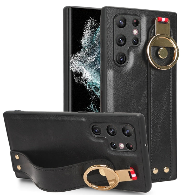 Wristband Leather Back Phone Case, For Samsung Galaxy Z Fold4, For Samsung Galaxy A05s 4G, For Samsung Galaxy S24 Ultra 5G, For Samsung Galaxy M34 5G, For Samsung Galaxy S24+ 5G, For Samsung Galaxy Z Flip4, For Samsung Galaxy S23 FE 5G                 ...