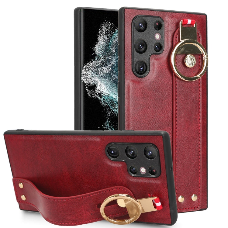 Wristband Leather Back Phone Case, For Samsung Galaxy Z Fold4, For Samsung Galaxy A05s 4G, For Samsung Galaxy S24 Ultra 5G, For Samsung Galaxy M34 5G, For Samsung Galaxy S24+ 5G, For Samsung Galaxy Z Flip4, For Samsung Galaxy S23 FE 5G                 ...