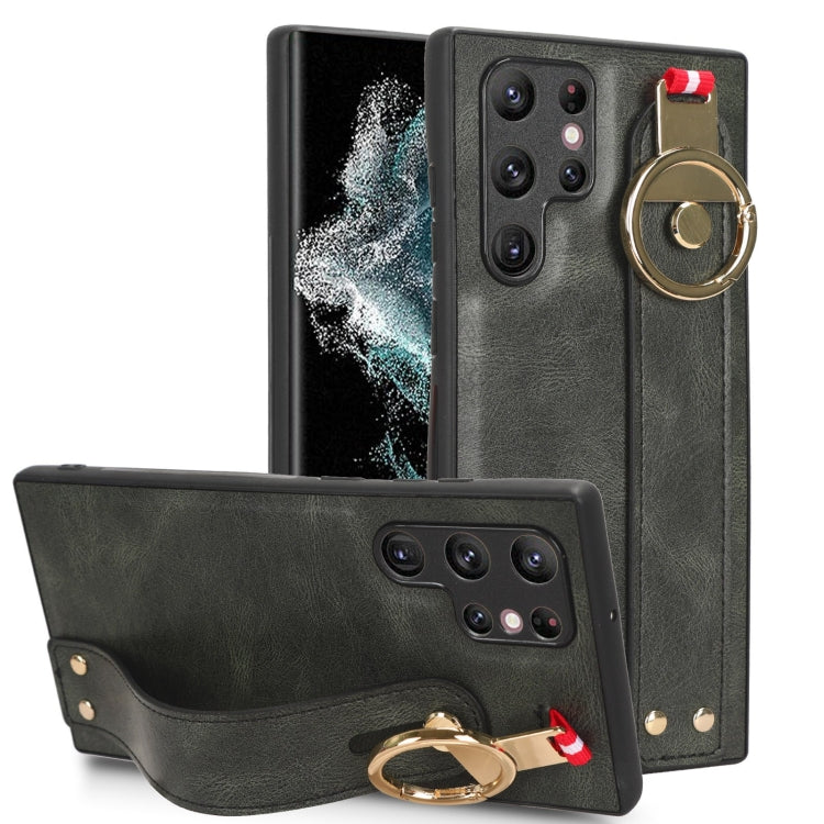 Wristband Leather Back Phone Case, For Samsung Galaxy Z Fold4, For Samsung Galaxy A05s 4G, For Samsung Galaxy S24 Ultra 5G, For Samsung Galaxy M34 5G, For Samsung Galaxy S24+ 5G, For Samsung Galaxy Z Flip4, For Samsung Galaxy S23 FE 5G                 ...
