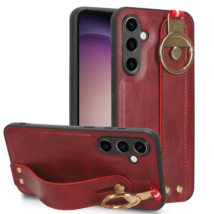 Wristband Leather Back Phone Case, For Samsung Galaxy Z Fold4, For Samsung Galaxy A05s 4G, For Samsung Galaxy S24 Ultra 5G, For Samsung Galaxy M34 5G, For Samsung Galaxy S24+ 5G, For Samsung Galaxy Z Flip4, For Samsung Galaxy S23 FE 5G                 ...