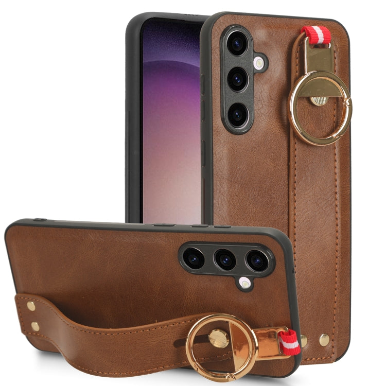 Wristband Leather Back Phone Case, For Samsung Galaxy Z Fold4, For Samsung Galaxy A05s 4G, For Samsung Galaxy S24 Ultra 5G, For Samsung Galaxy M34 5G, For Samsung Galaxy S24+ 5G, For Samsung Galaxy Z Flip4, For Samsung Galaxy S23 FE 5G                 ...