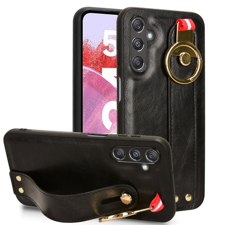 Wristband Leather Back Phone Case, For Samsung Galaxy A05s 4G, For Samsung Galaxy S24 Ultra 5G, For Samsung Galaxy M34 5G, For Samsung Galaxy Z Fold4, For Samsung Galaxy S24+ 5G, For Samsung Galaxy Z Flip4, For Samsung Galaxy S23 FE 5G                 ...