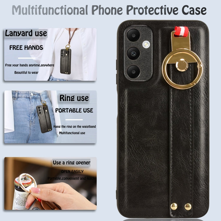 Wristband Leather Back Phone Case, For Samsung Galaxy A05s 4G, For Samsung Galaxy S24 Ultra 5G, For Samsung Galaxy M34 5G, For Samsung Galaxy Z Fold4, For Samsung Galaxy S24+ 5G, For Samsung Galaxy Z Flip4, For Samsung Galaxy S23 FE 5G                 ...