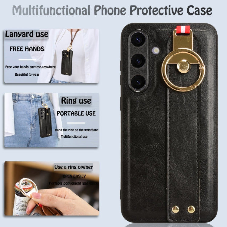 Wristband Leather Back Phone Case, For Samsung Galaxy S24 5G, For Samsung Galaxy Z Flip3 5G, For Samsung Galaxy Z Fold3 5G, For Samsung Galaxy Z Fold2 5G, For Samsung Galaxy Fold 5G /W20