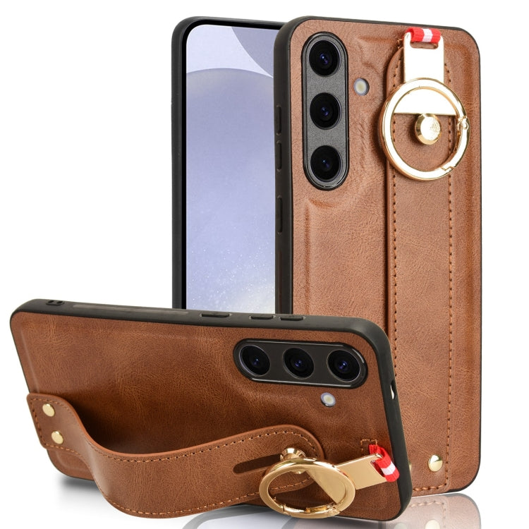 Wristband Leather Back Phone Case, For Samsung Galaxy Z Fold4, For Samsung Galaxy A05s 4G, For Samsung Galaxy S24 Ultra 5G, For Samsung Galaxy M34 5G, For Samsung Galaxy S24+ 5G, For Samsung Galaxy Z Flip4, For Samsung Galaxy S23 FE 5G                 ...