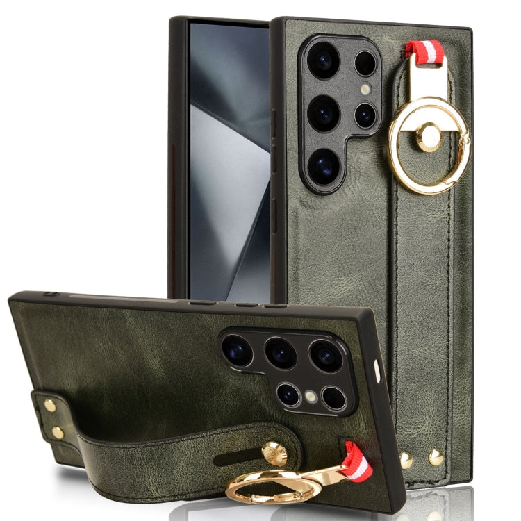 Wristband Leather Back Phone Case, For Samsung Galaxy A05s 4G, For Samsung Galaxy S24 Ultra 5G, For Samsung Galaxy M34 5G, For Samsung Galaxy Z Fold4, For Samsung Galaxy S24+ 5G, For Samsung Galaxy Z Flip4, For Samsung Galaxy S23 FE 5G                 ...
