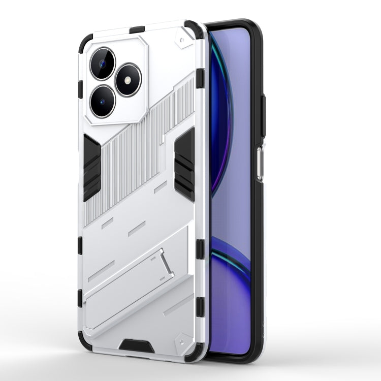 Punk Armor 2 in 1 PC + TPU Phone Case with Holder, For Realme 12 5G Global, For Realme 12+ 5G Global, For Realme 12 Pro 5G Global, For Realme C67 4G Global, For Realme 11 4G Global, For Realme C53 4G
