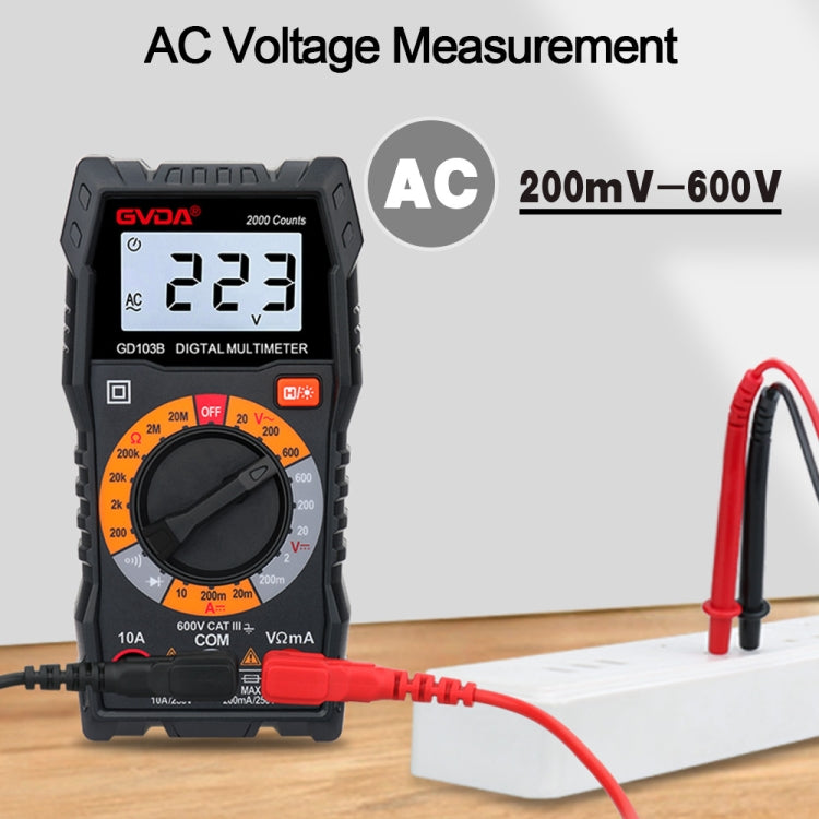 GVDA GD103B Multifunctional Digital Multimeter DMM Voltmeter, GD103B