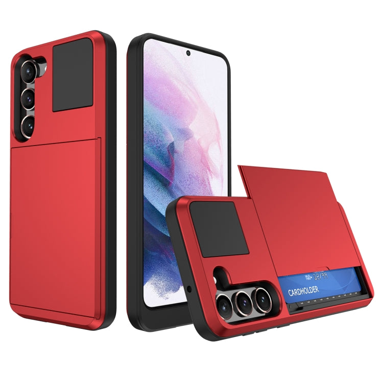 Multifunction Armor Slide Card Slot Phone Case, For Samsung Galaxy S23 Ultra 5G, For Samsung Galaxy S23 5G, For Samsung Galaxy S20 FE, For Samsung Galaxy S22 Ultra 5G, For Samsung Galaxy S22+ 5G, For Samsung Galaxy S22 5G, For Samsung Galaxy S21 5G    ...
