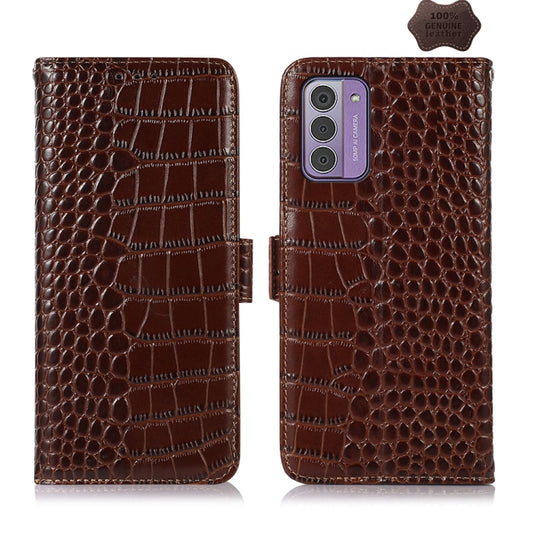 Crocodile Top Layer Cowhide Leather Phone Case, For Nokia G42 5G, For Nokia C110