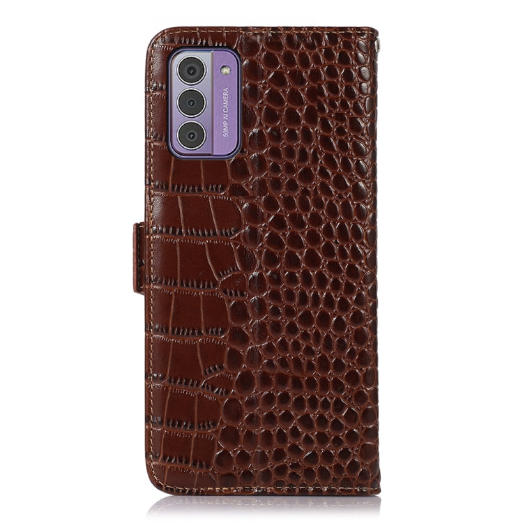 Crocodile Top Layer Cowhide Leather Phone Case, For Nokia XR21, For Nokia G42 5G, For Nokia C110