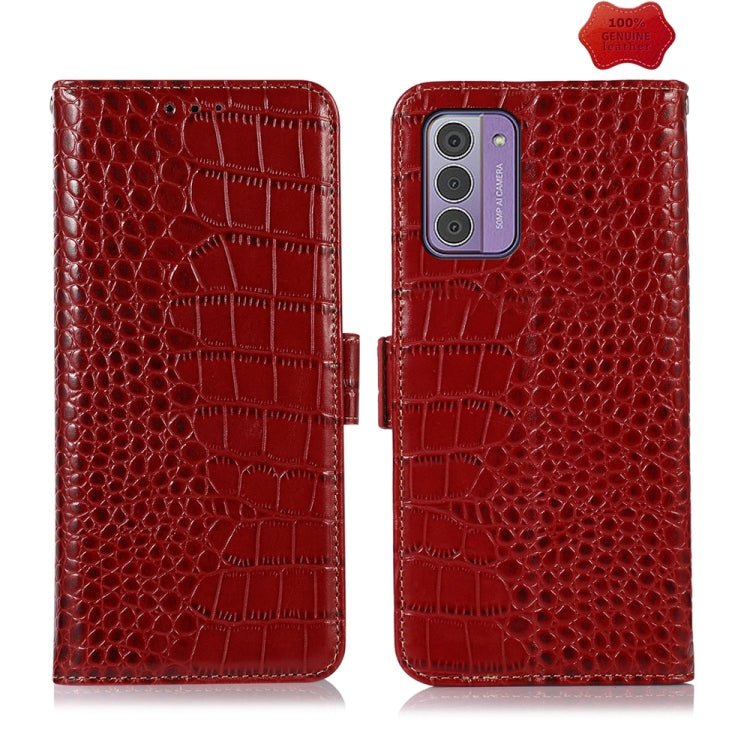 Crocodile Top Layer Cowhide Leather Phone Case, For Nokia XR21, For Nokia G42 5G, For Nokia C110