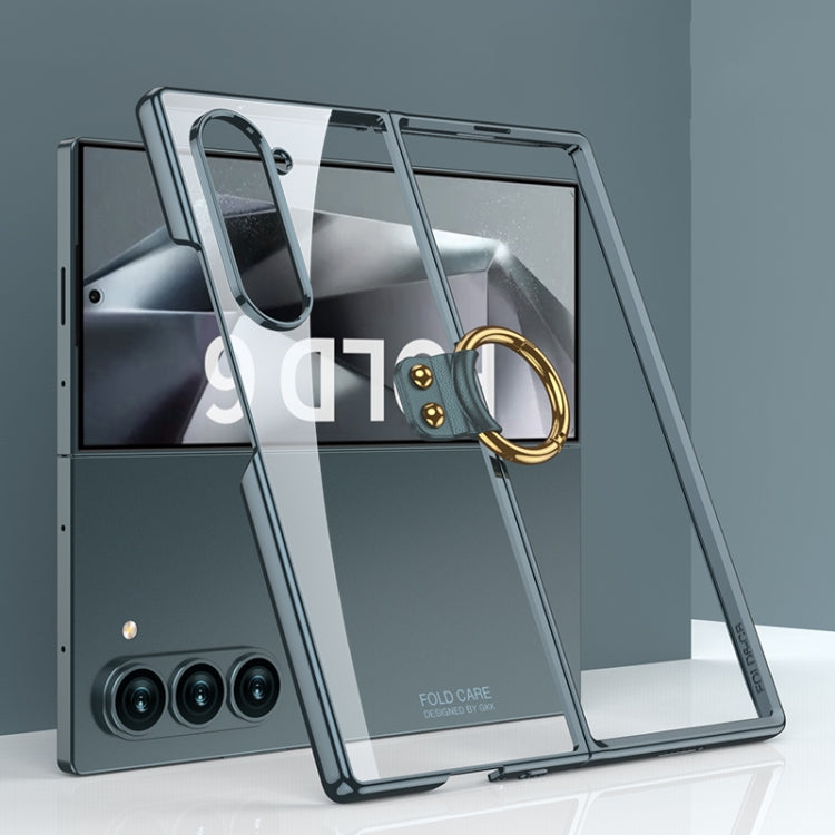 GKK Electroplating Phone Case with Ring, For Samsung Galaxy Z Fold6, For Samsung Galaxy Z Fold5