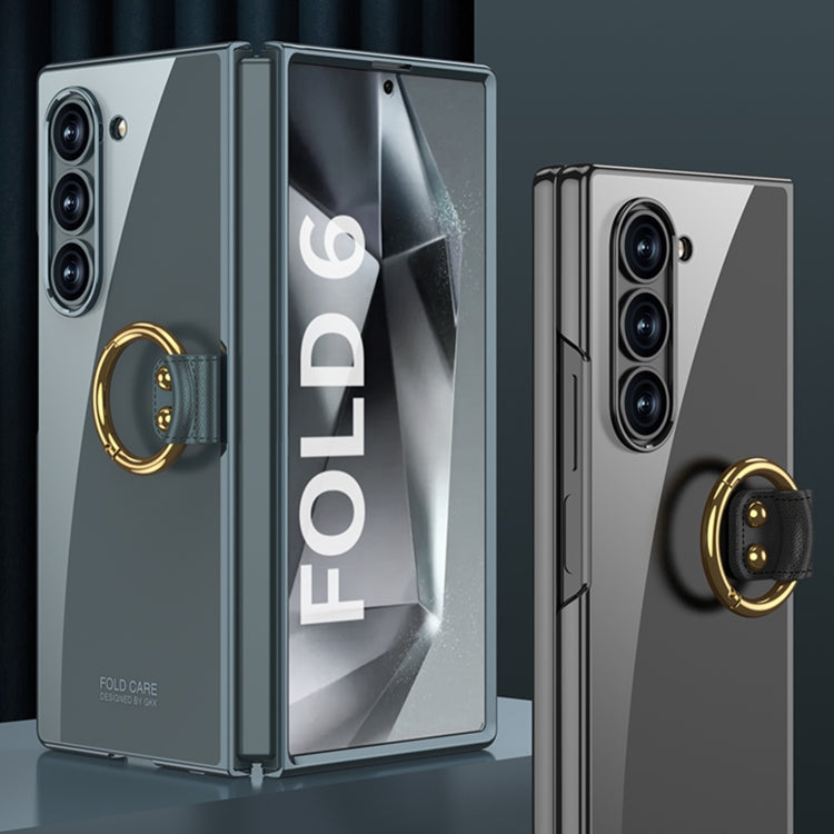 GKK Electroplating Phone Case with Ring, For Samsung Galaxy Z Fold6, For Samsung Galaxy Z Fold5