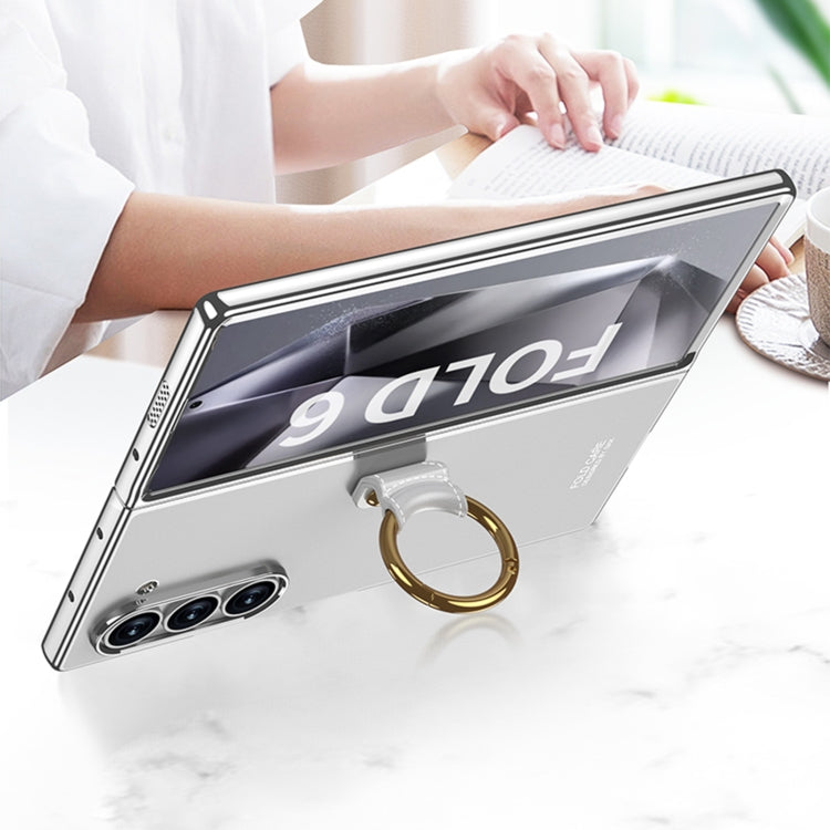 GKK Electroplating Phone Case with Ring, For Samsung Galaxy Z Fold6, For Samsung Galaxy Z Fold5