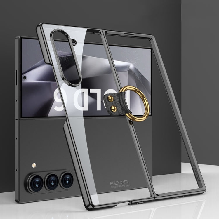 GKK Electroplating Phone Case with Ring, For Samsung Galaxy Z Fold6, For Samsung Galaxy Z Fold5