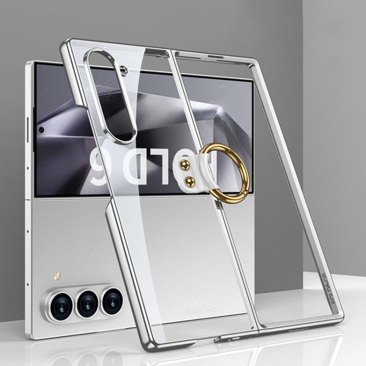 GKK Electroplating Phone Case with Ring, For Samsung Galaxy Z Fold6, For Samsung Galaxy Z Fold5