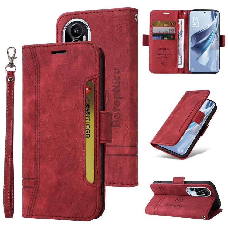BETOPNICE Dual-side Buckle Leather Phone Case, For OPPO Reno11 5G Global, For OPPO A58 4G, For OPPO Reno10 5G Global/Reno10 Pro 5G Global, For OPPO A78 4G, For OPPO Reno11 Pro 5G Global, For OPPO Reno10 Pro+ 5G Global, For OPPO A1 5G / A98 / F23 5G    ...