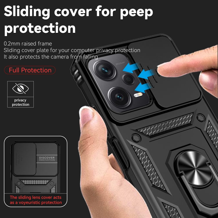 Sliding Camshield Holder Phone Case, For Xiaomi Redmi Note 12 5G, For Xiaomi 13 Pro, For Xiaomi 13, For Xiaomi Redmi 10A, For Xiaomi Redmi 10C, For Xiaomi Redmi Note 11E