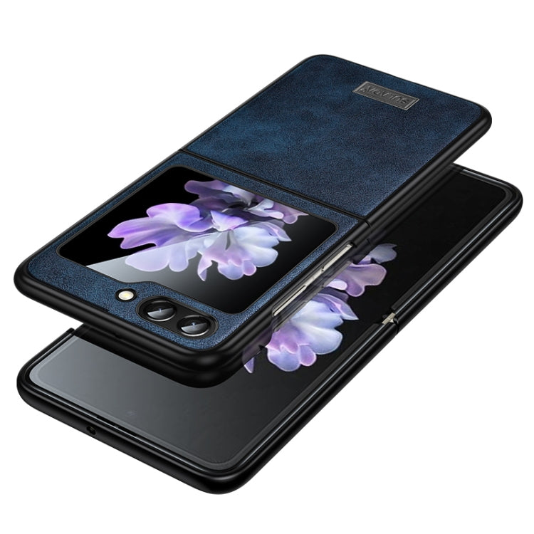 SULADA Shockproof TPU + Handmade Leather Phone Case, For Samsung Galaxy Z Flip6 / Flip7 FE, For Samsung Galaxy Z Flip5, For Samsung Galaxy Z Flip4