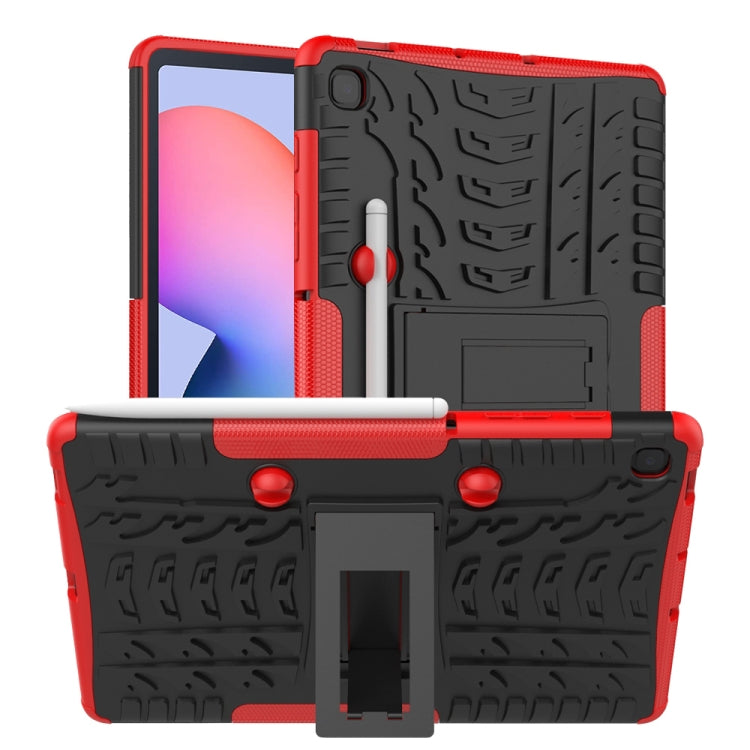 Tire Texture TPU+PC Shockproof Case  , with Holder & Pen Tray, For Samsung Galaxy S6 Lite