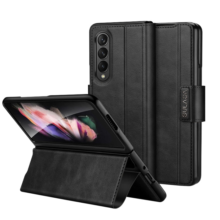 SULADA All-inclusive Magnetic Snap Flip Leather Phone Case, For Samsung Ga6axy Z Fold6, For Samsung Galaxy Z Fold5, For Samsung Galaxy Z Fold4 / W23, For Samsung Galaxy Z Fold3 / W22, For Samsung Galaxy Z Fold2 / W21