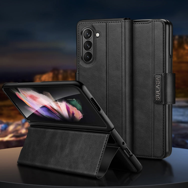 SULADA All-inclusive Magnetic Snap Flip Leather Phone Case, For Samsung Ga6axy Z Fold6, For Samsung Galaxy Z Fold5, For Samsung Galaxy Z Fold4 / W23, For Samsung Galaxy Z Fold3 / W22, For Samsung Galaxy Z Fold2 / W21