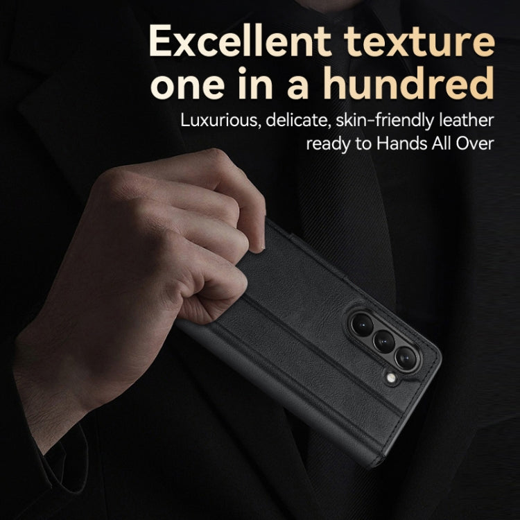 SULADA All-inclusive Magnetic Snap Flip Leather Phone Case, For Samsung Ga6axy Z Fold6, For Samsung Galaxy Z Fold5, For Samsung Galaxy Z Fold4 / W23, For Samsung Galaxy Z Fold3 / W22, For Samsung Galaxy Z Fold2 / W21
