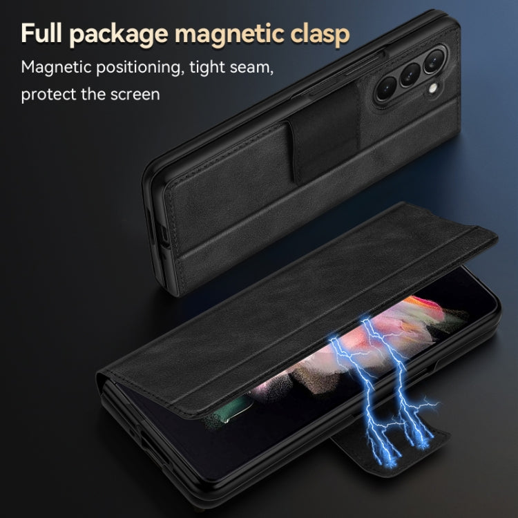 SULADA All-inclusive Magnetic Snap Flip Leather Phone Case, For Samsung Ga6axy Z Fold6, For Samsung Galaxy Z Fold5, For Samsung Galaxy Z Fold4 / W23, For Samsung Galaxy Z Fold3 / W22, For Samsung Galaxy Z Fold2 / W21
