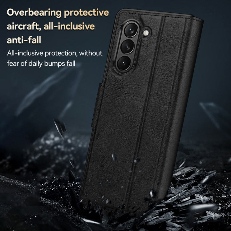 SULADA All-inclusive Magnetic Snap Flip Leather Phone Case, For Samsung Ga6axy Z Fold6, For Samsung Galaxy Z Fold5, For Samsung Galaxy Z Fold4 / W23, For Samsung Galaxy Z Fold3 / W22, For Samsung Galaxy Z Fold2 / W21