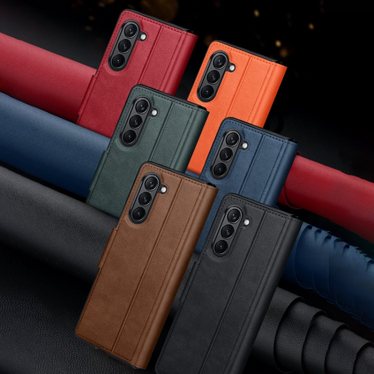 SULADA All-inclusive Magnetic Snap Flip Leather Phone Case, For Samsung Ga6axy Z Fold6, For Samsung Galaxy Z Fold5, For Samsung Galaxy Z Fold4 / W23, For Samsung Galaxy Z Fold3 / W22, For Samsung Galaxy Z Fold2 / W21