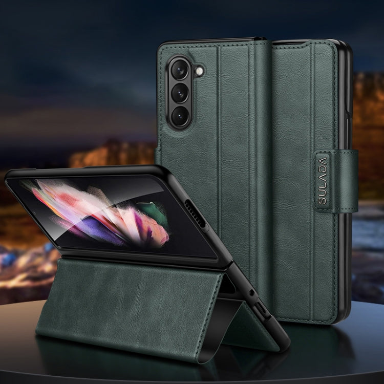 SULADA All-inclusive Magnetic Snap Flip Leather Phone Case, For Samsung Ga6axy Z Fold6, For Samsung Galaxy Z Fold5, For Samsung Galaxy Z Fold4 / W23, For Samsung Galaxy Z Fold3 / W22, For Samsung Galaxy Z Fold2 / W21