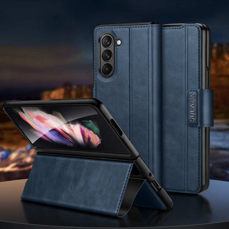 SULADA All-inclusive Magnetic Snap Flip Leather Phone Case, For Samsung Ga6axy Z Fold6, For Samsung Galaxy Z Fold5, For Samsung Galaxy Z Fold4 / W23, For Samsung Galaxy Z Fold3 / W22, For Samsung Galaxy Z Fold2 / W21
